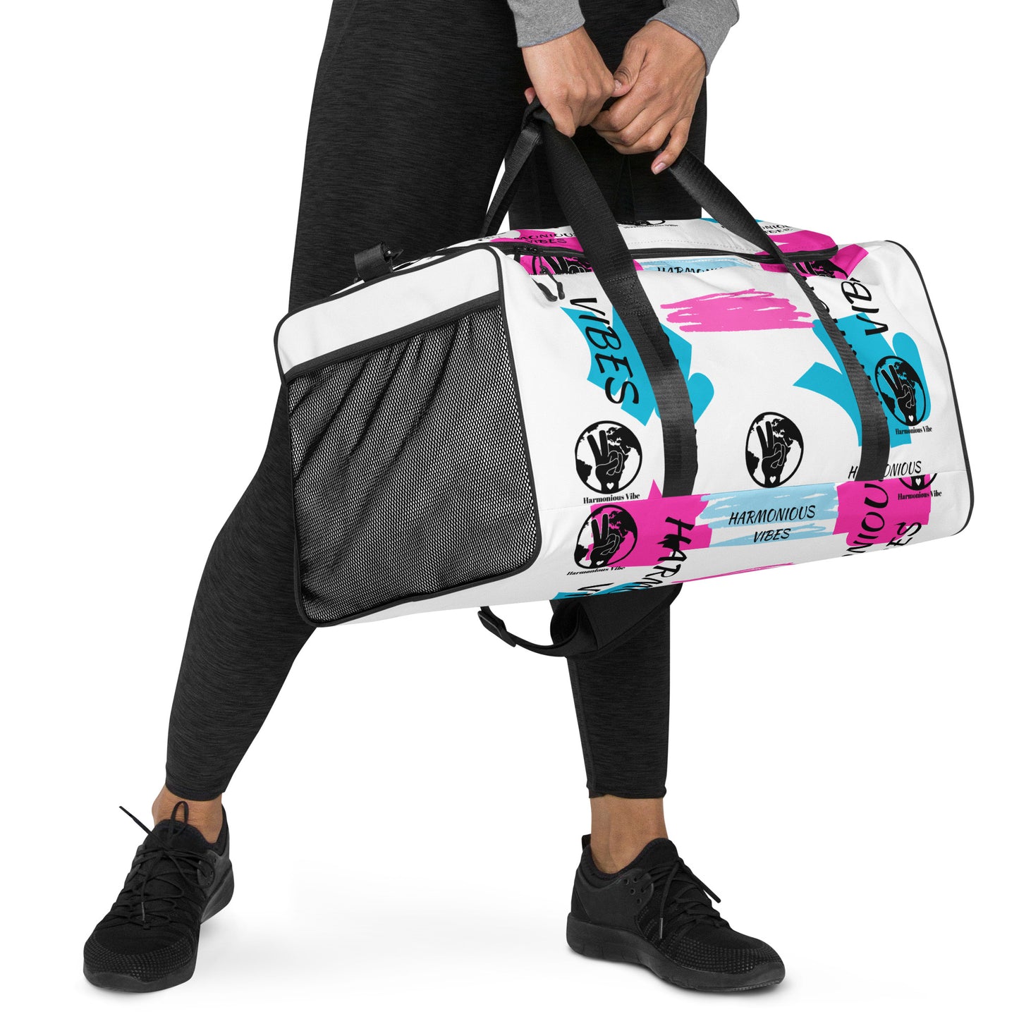 "HARMONIOUS VIBES COOL PRINT" Duffle bag