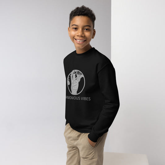 Youth "HARMONIOUS VIBES" crewneck sweatshirt