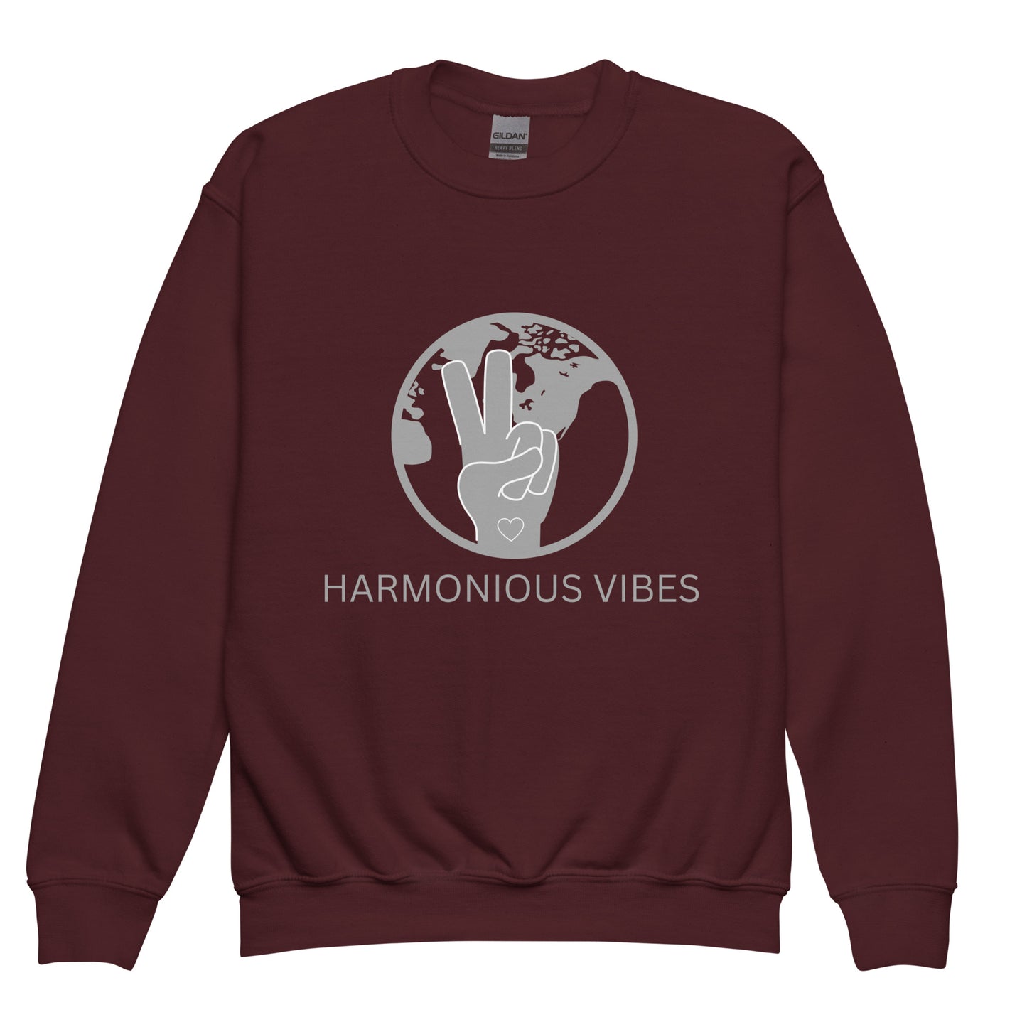 Youth "HARMONIOUS VIBES" crewneck sweatshirt