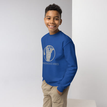 Youth "HARMONIOUS VIBES" crewneck sweatshirt