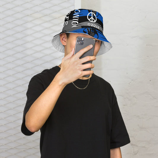 "HARMONIOUS FISHERMAN" Reversible bucket hat