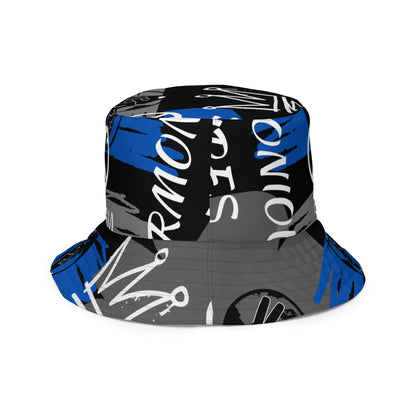 "HARMONIOUS FISHERMAN" Reversible bucket hat