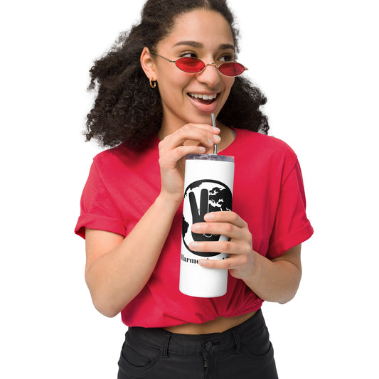HARMONIOUS VIBES LOGO  Stainless steel tumbler