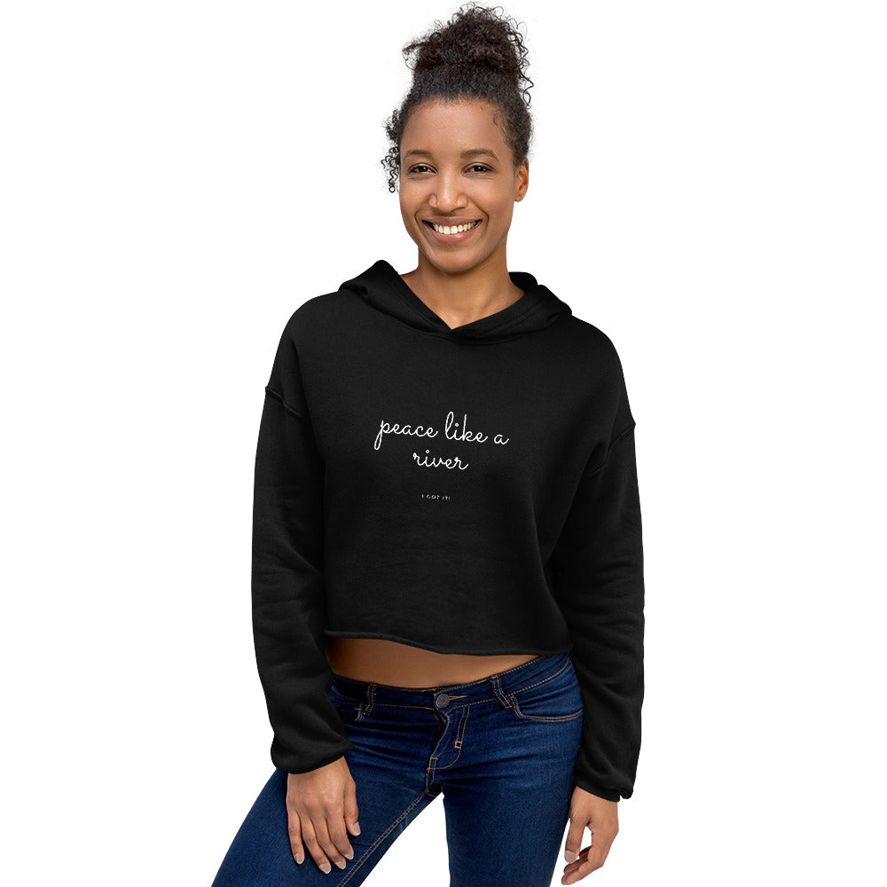 "Peace Like A River" Crop Hoodie