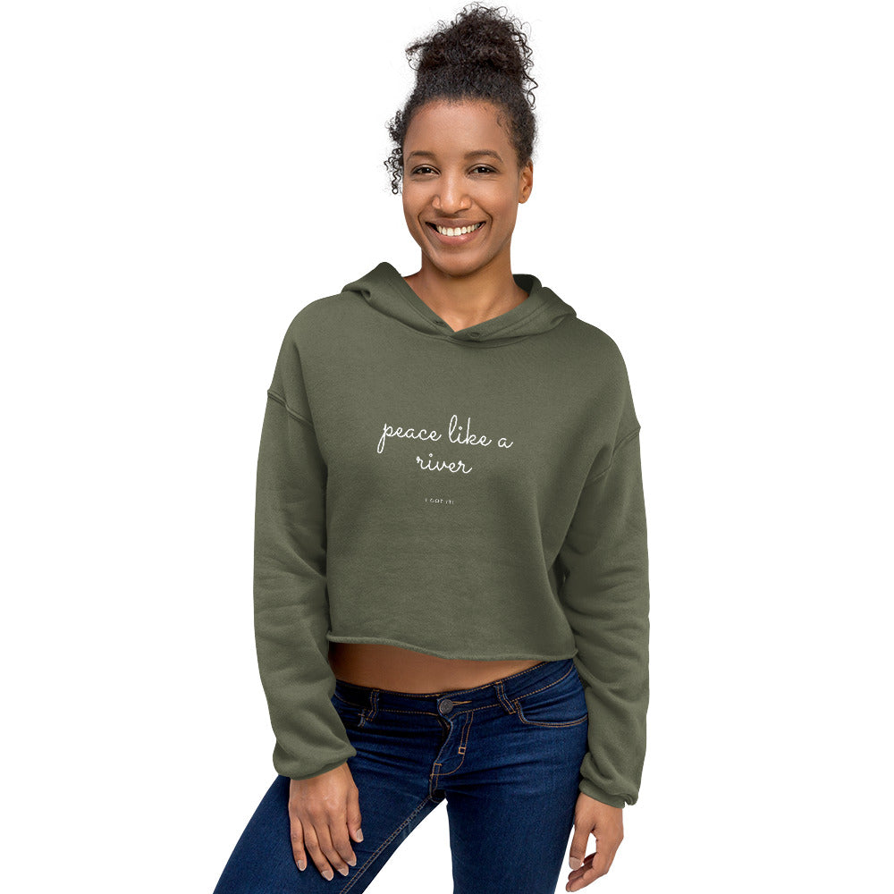 "Peace Like A River" Crop Hoodie