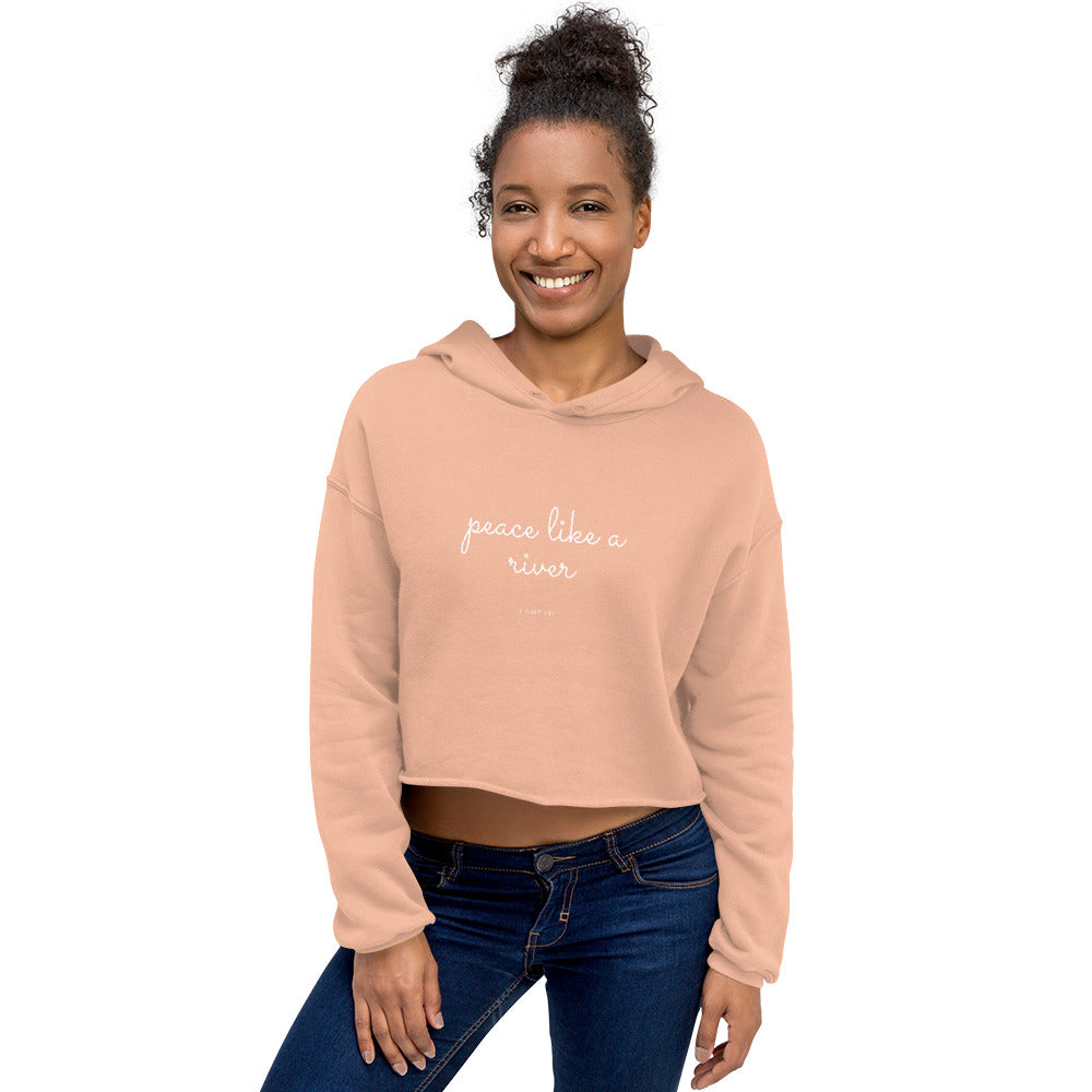"Peace Like A River" Crop Hoodie